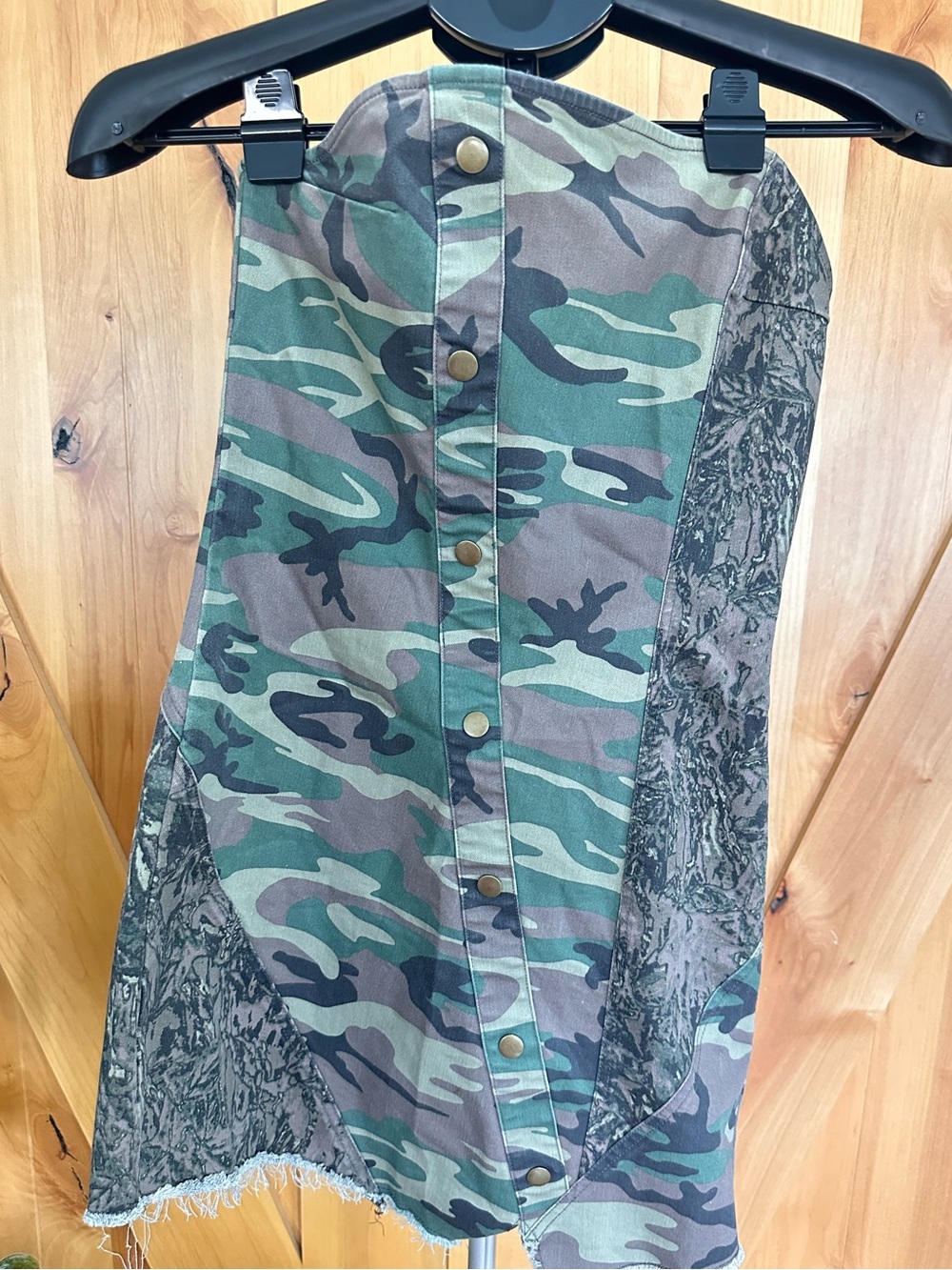 Urban Outfitters Incognito Camo Denim Tube Dress Medium